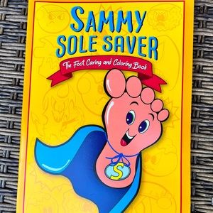 An educational children’s foot book, with colorful character stickers included.